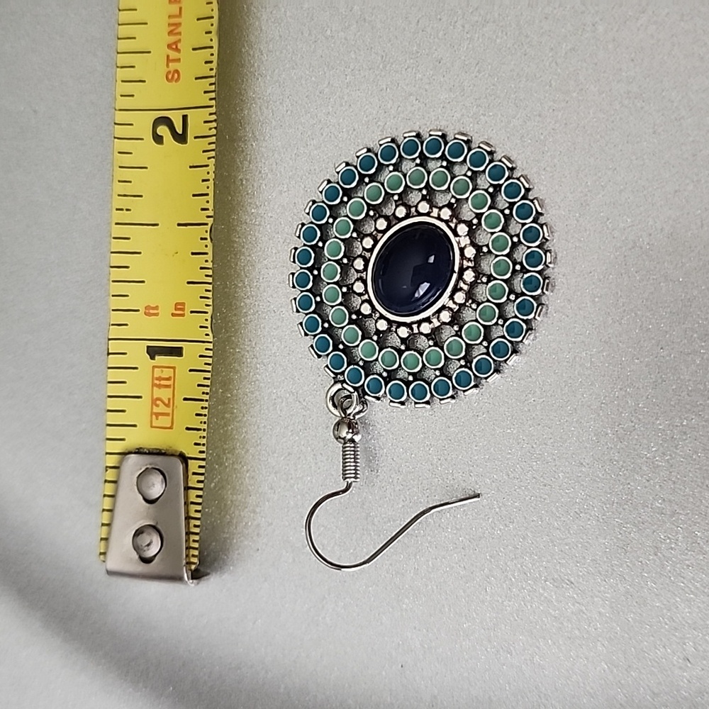 Boho Earrings Colorful boho BEADED - Picture 3 of 4